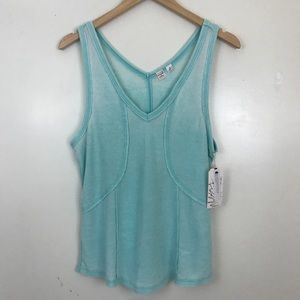 💕3 for $12💕Light Blue Seam Waffle Knit Tank